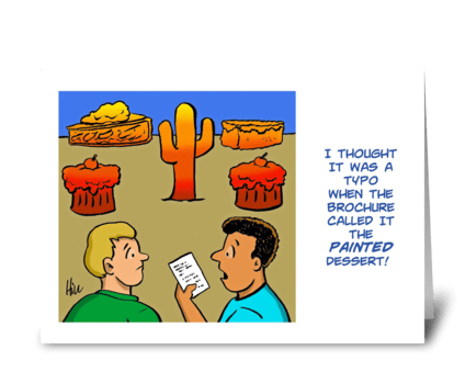 The Painted Dessert greeting card