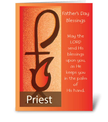 Priest Father’s Day, Shepherd Staff  greeting card