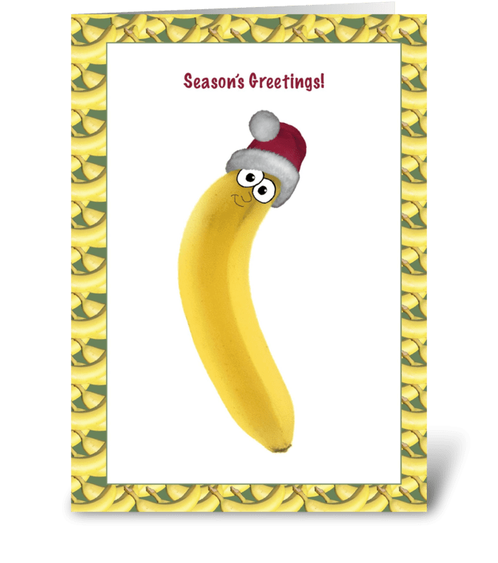 Merry Christmas Banana! greeting card