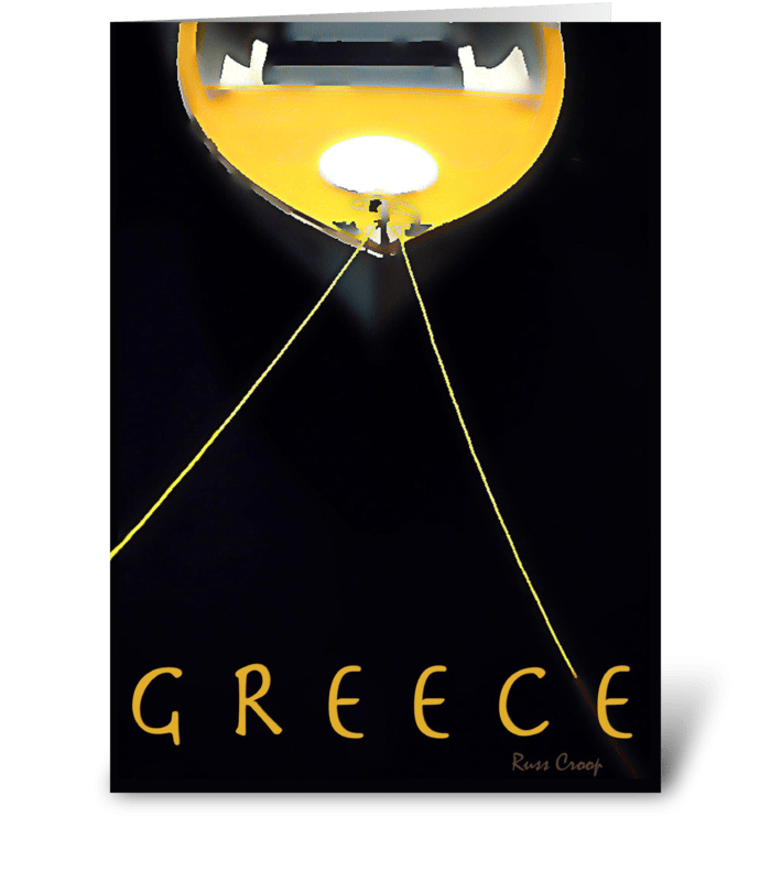 Greece Travel Poster greeting card