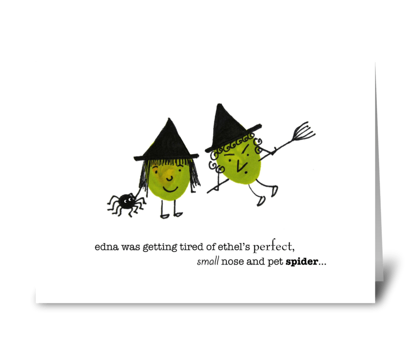 Jealous Witches greeting card
