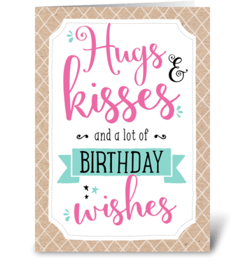 Hugs & kisses greeting card