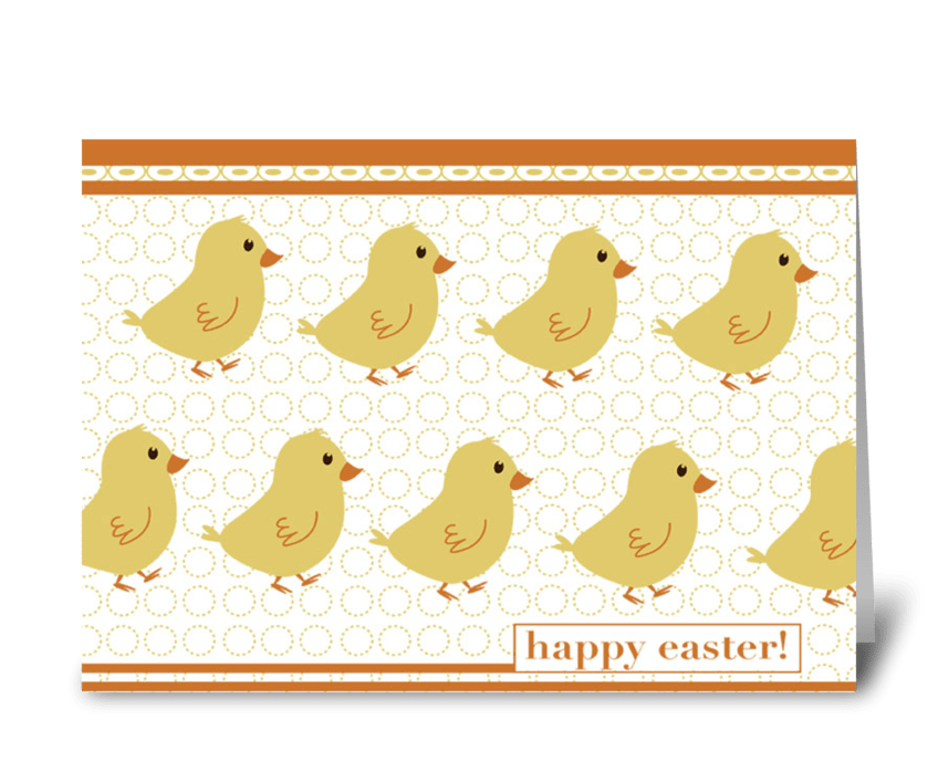Happy Easter Chicks greeting card