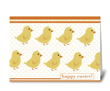Happy Easter Chicks greeting card