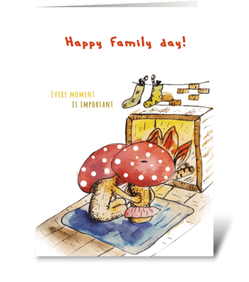 Family life greeting card