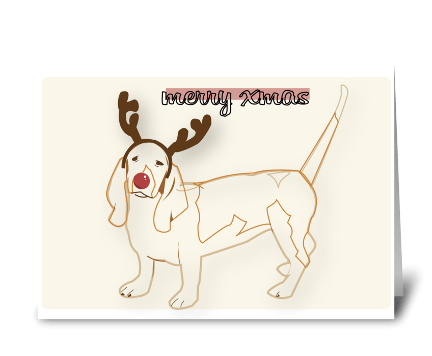 Merry Xmas Dog greeting card