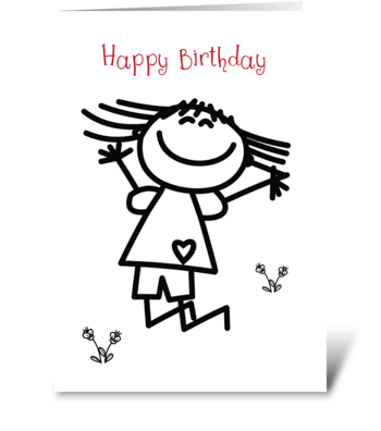 Happy Birthday Girl greeting card