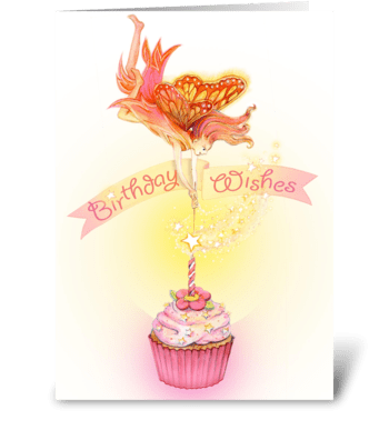 Fairy cake greeting card