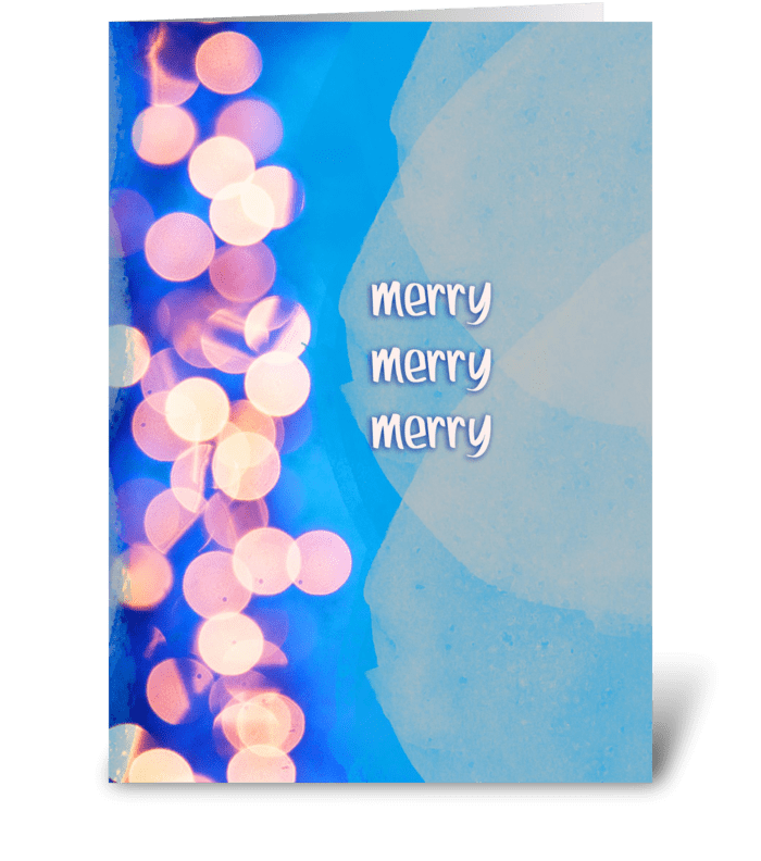 Merry Merry Merry greeting card