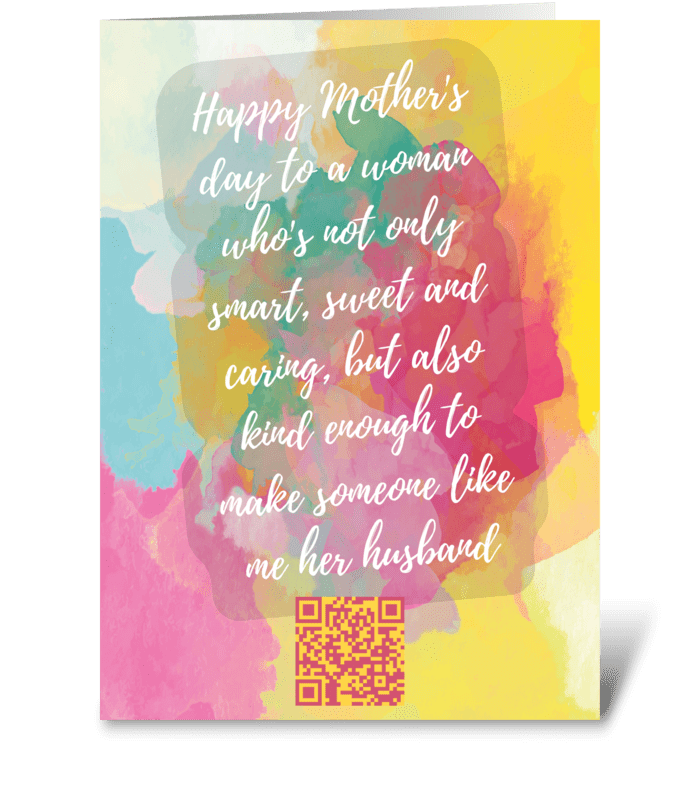 Happy Mothers Day to My Wife greeting card