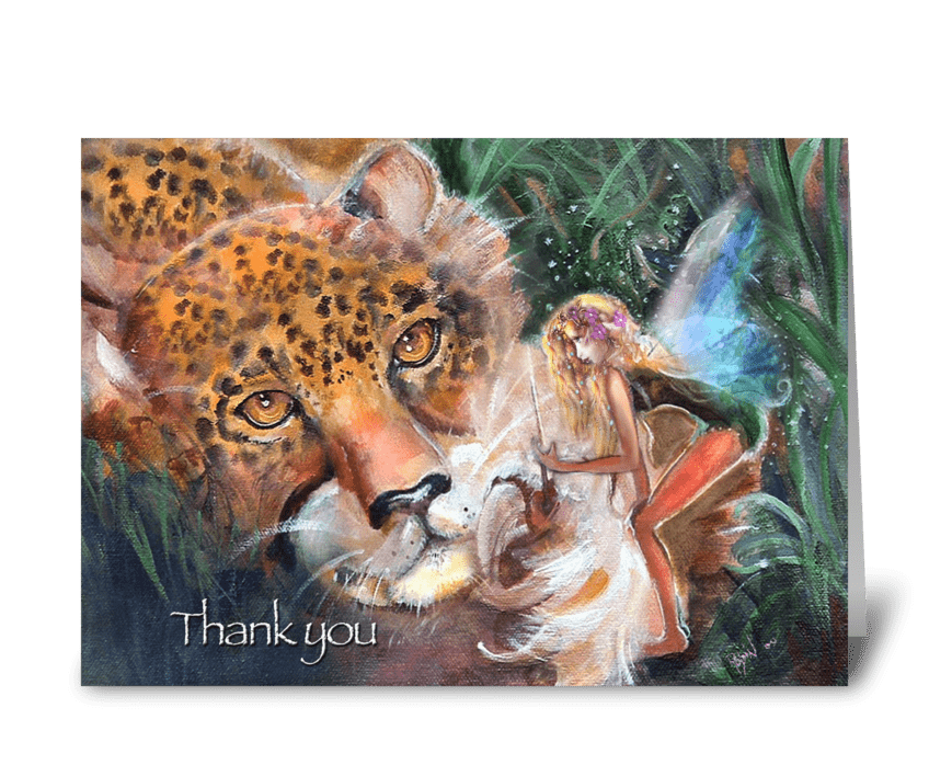 Thank you, Fae lends a Hand greeting card