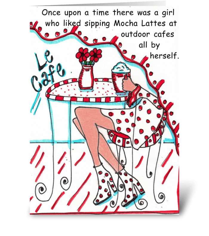Mocha Lattes greeting card