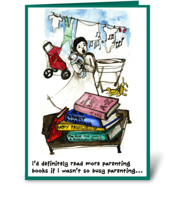 Mother's Day, books greeting card
