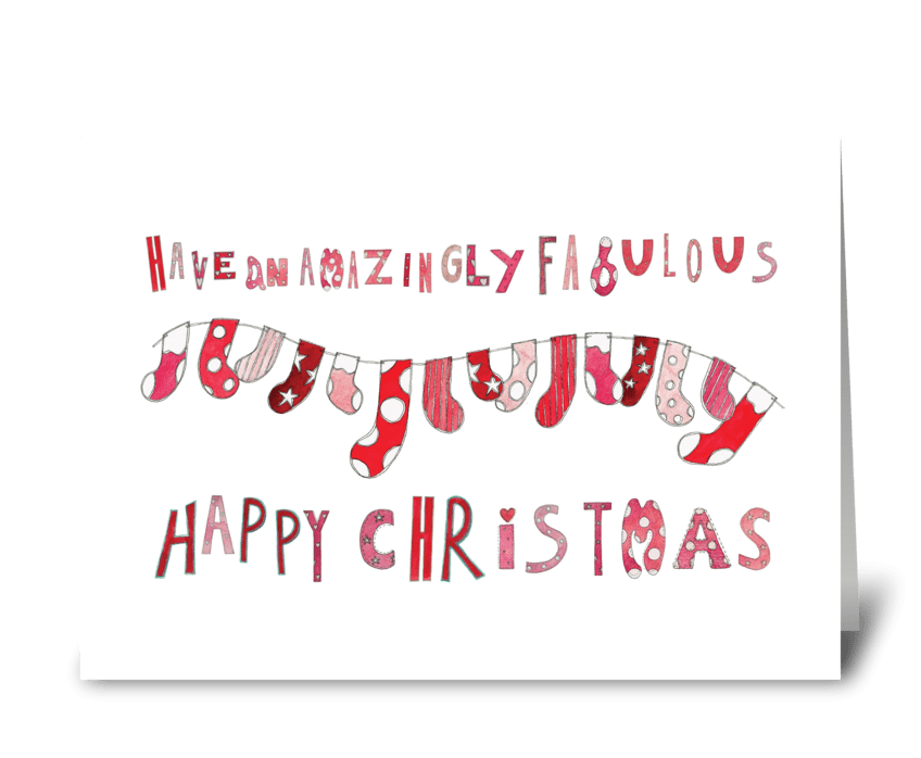 Amazingly Fabulous Happy Christmas greeting card