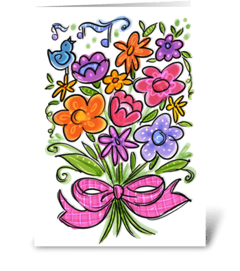 Bouquet Of Cheer greeting card