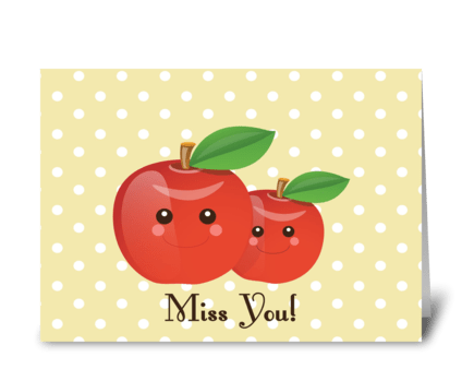 Miss You! greeting card