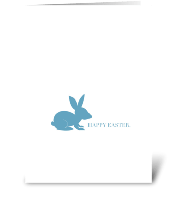 Blue Easter Rabbit greeting card