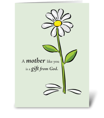 Mother’s Day Religious Green Daisy greeting card