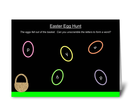 Easter Egg Hunt greeting card