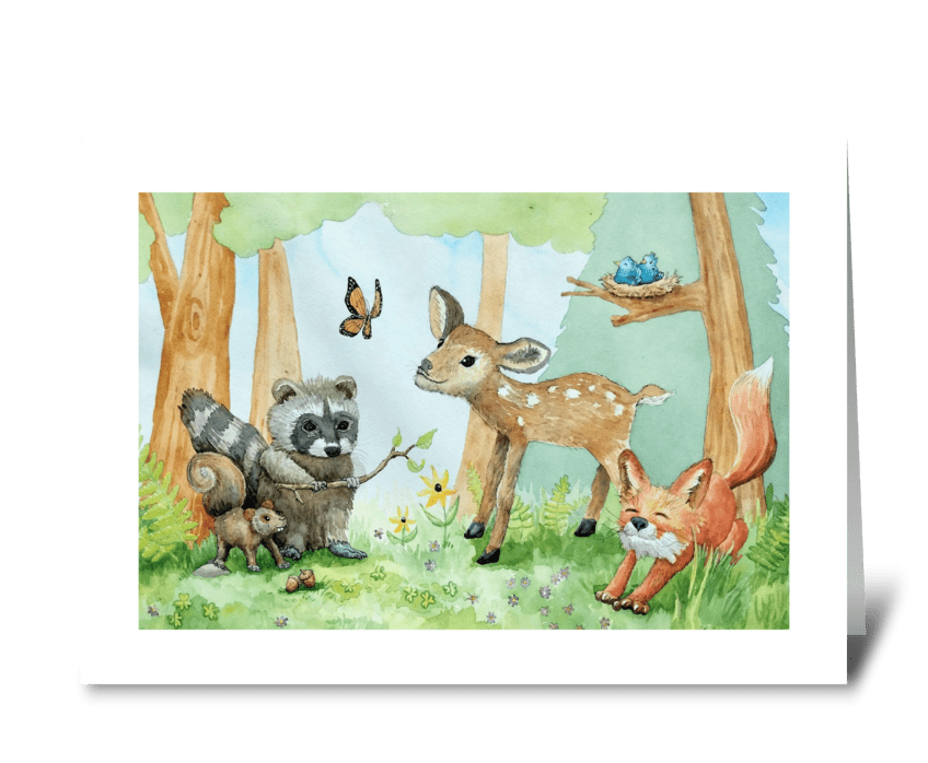 Forest Critters greeting card