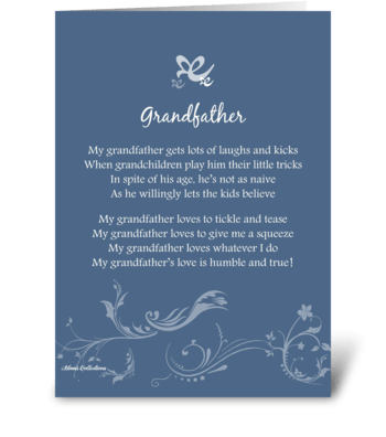 Poetry Grandfather greeting card