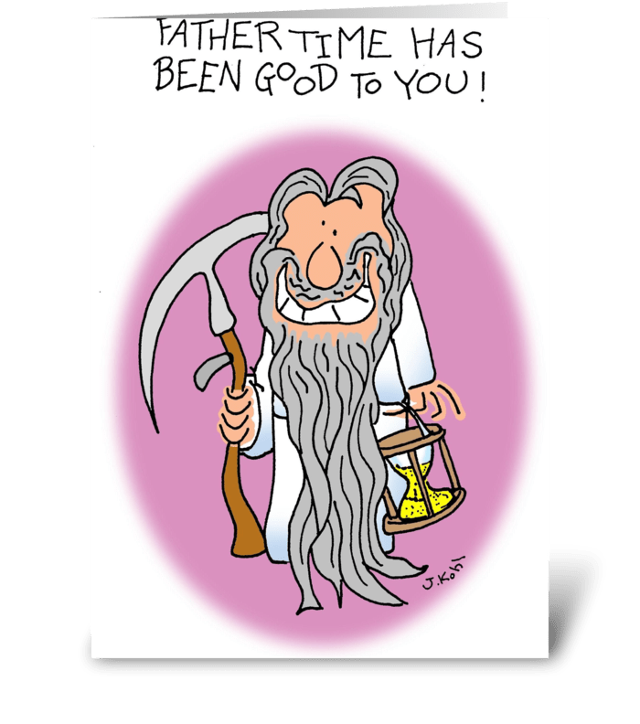 Father Time greeting card