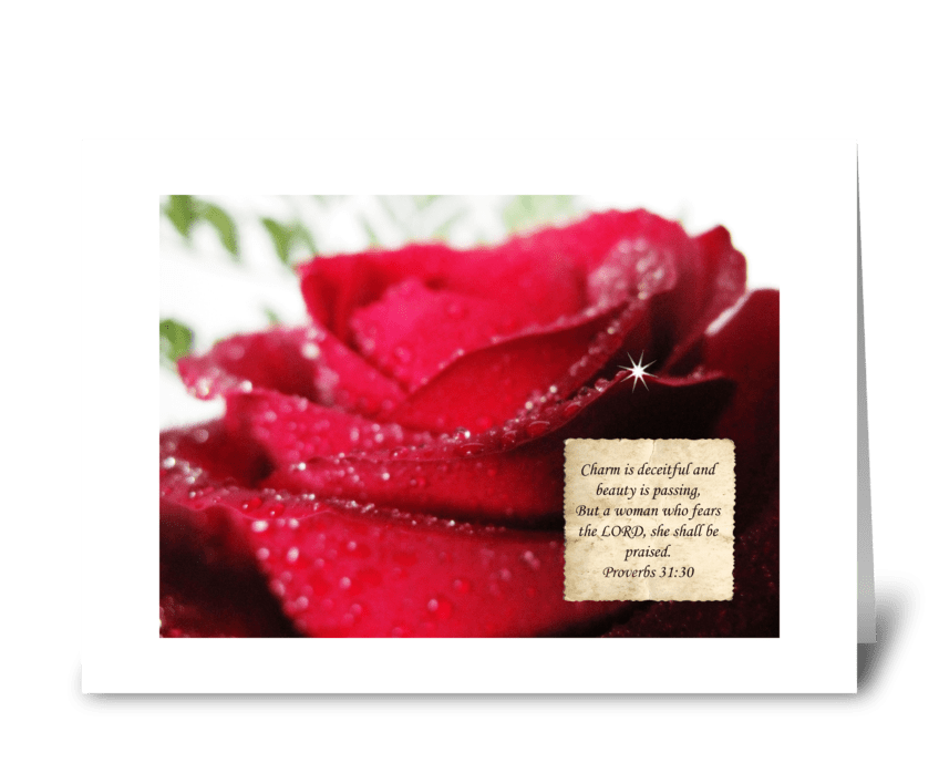 Charm and beauty greeting card
