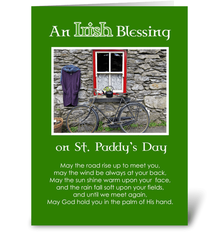 An Irish Blessing on St. Patrick's Day greeting card