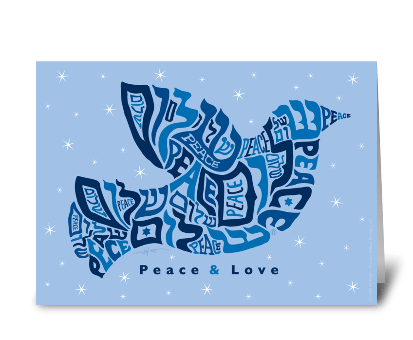 Dove of Peace and love greeting card