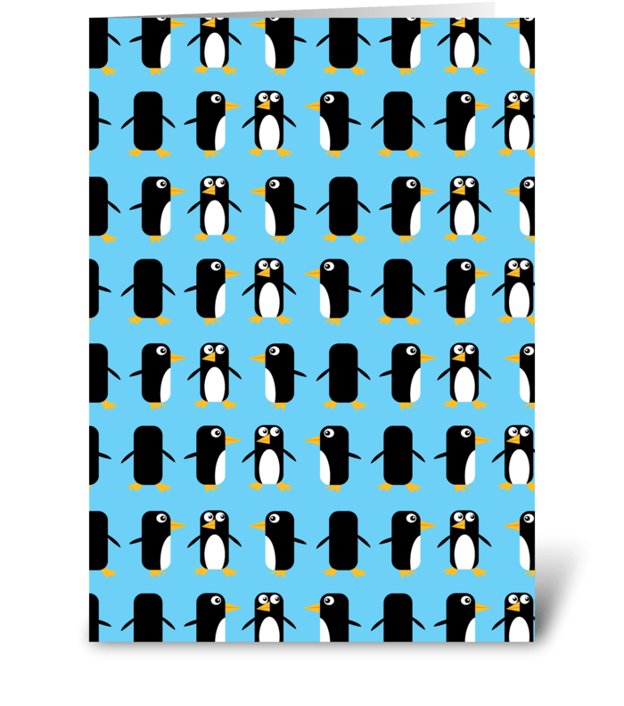 Viva Las Penguins! greeting card