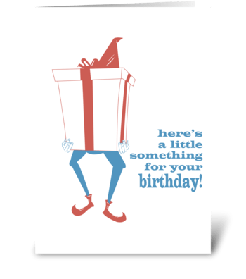 Giant Gnome Present greeting card