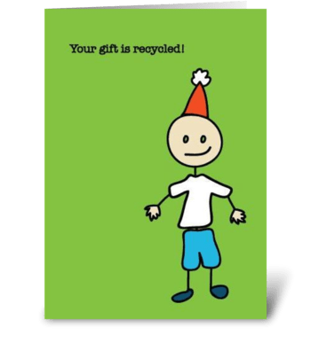Recycled Gift greeting card