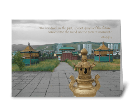 Buddhist Temple - Inspirational greeting card