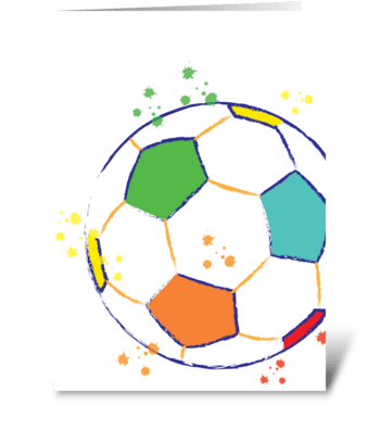 Football colour greeting card