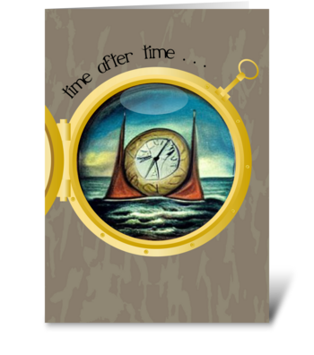 Retirement Time and Clock greeting card