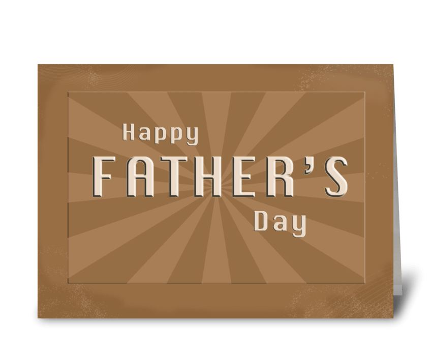 Happy Father's Day Rays greeting card