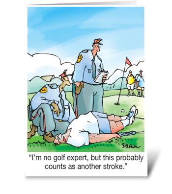 Birthday Golf Humor Keeping Score greeting card
