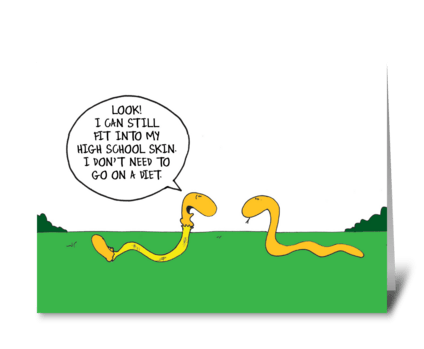Snakes greeting card