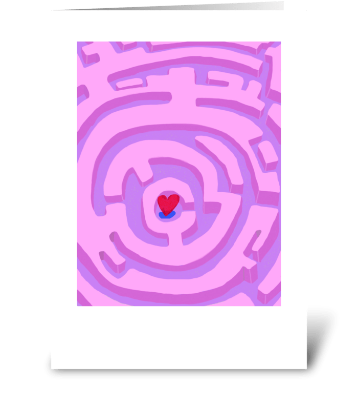 Maze Heart greeting card