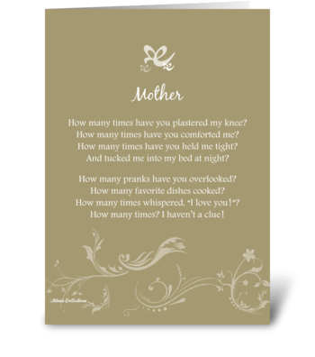 Poetry Mother greeting card