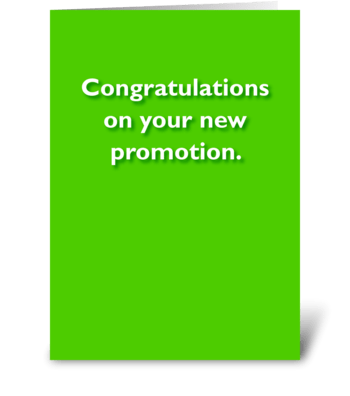 Congratulations on Your Promotion greeting card