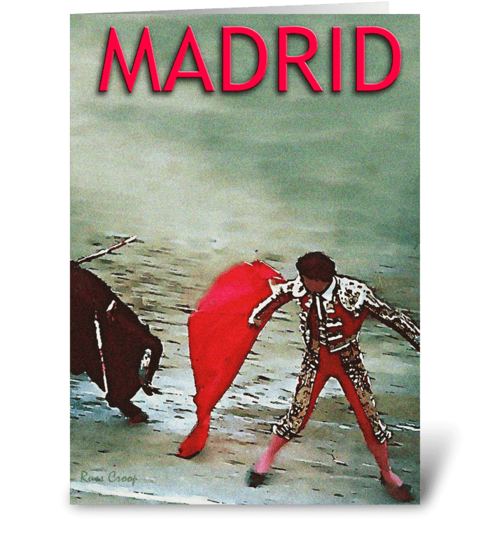 Madrid, Spain Travel Poster greeting card
