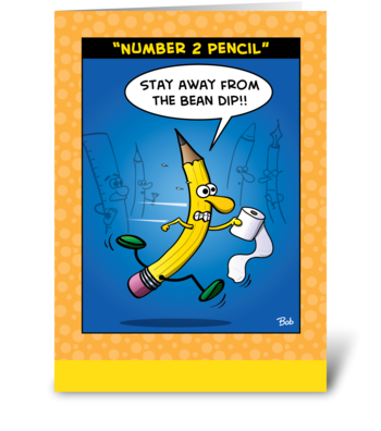 Number 2 Pencil greeting card