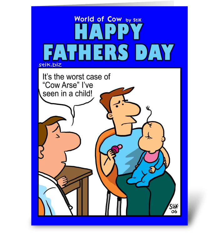 "Cow Arse!" Father's Day Card greeting card