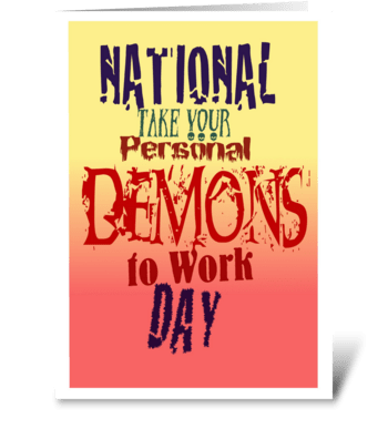 Work Demons greeting card
