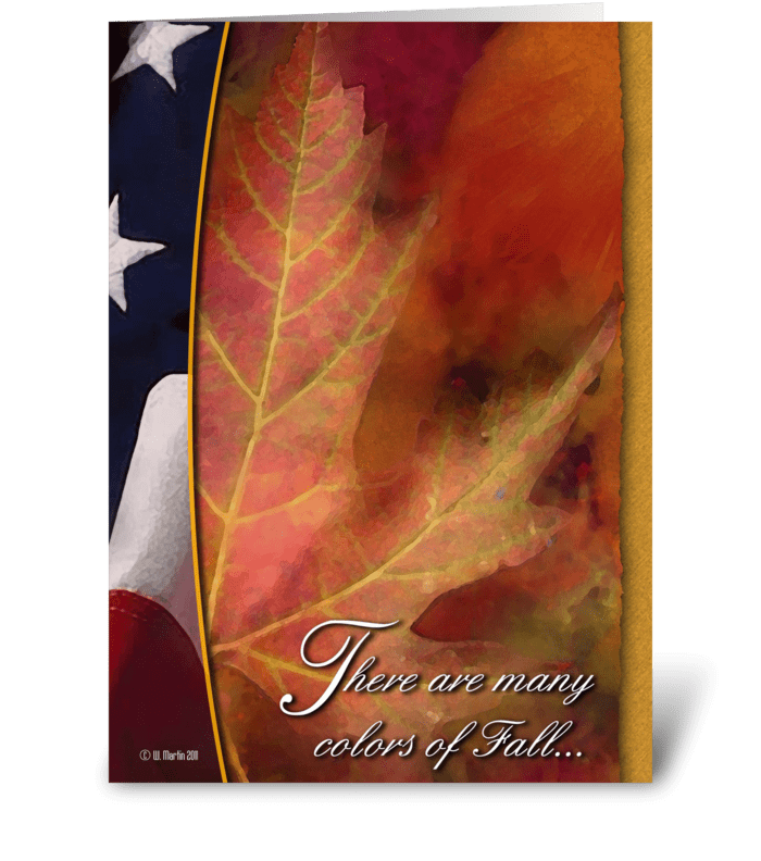 Patriotic Thanksgiving Card greeting card