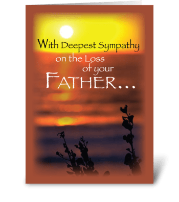 Father Sympathy, Sunset  greeting card