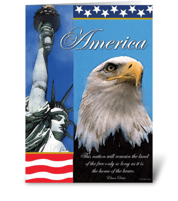 Symbols of Freedom Patriotic Card greeting card