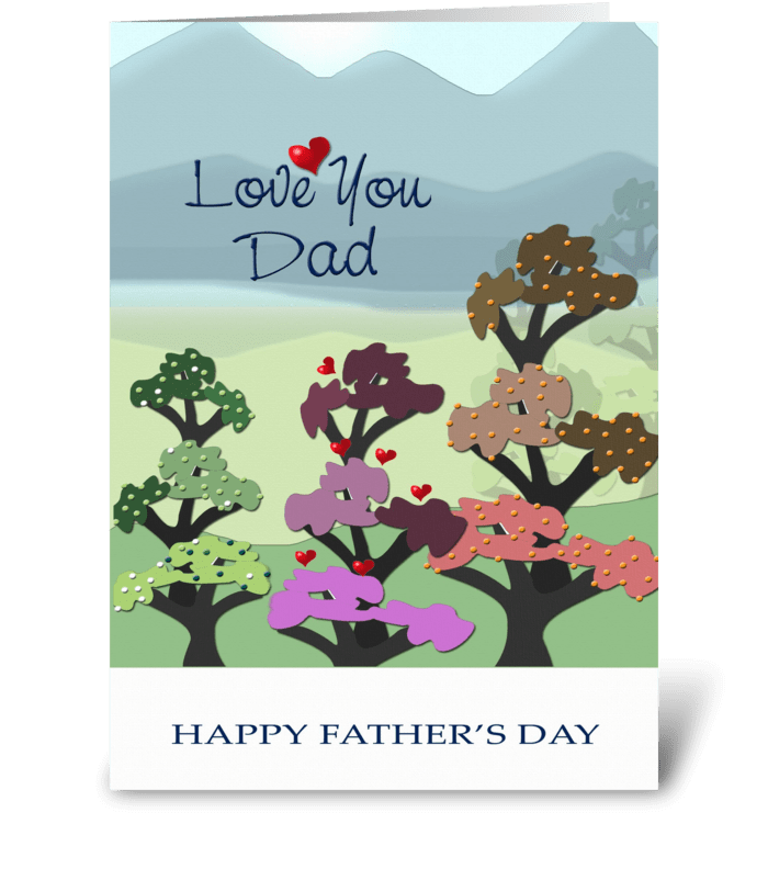Father's Day, Love you Dad greeting card