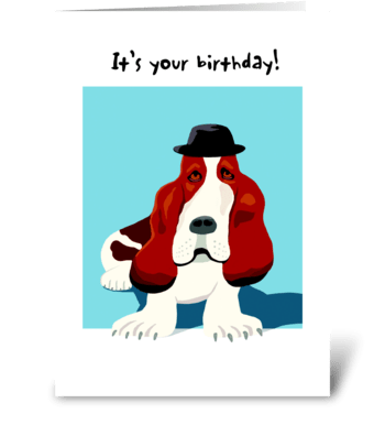 Basset Hound greeting card